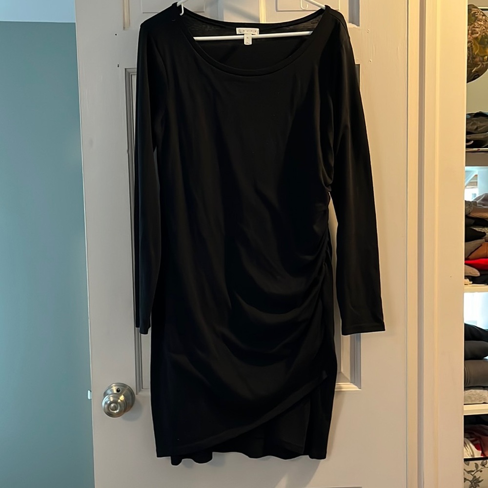 Leith black ruched side dress, size XL